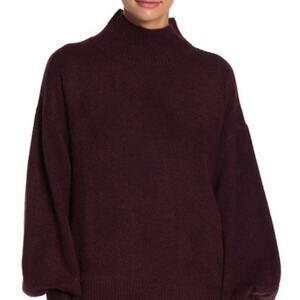 Vince Camuto Pullover Sweater Long Mutton Sleeve Mock Neck Divine MEDIUM NEW!